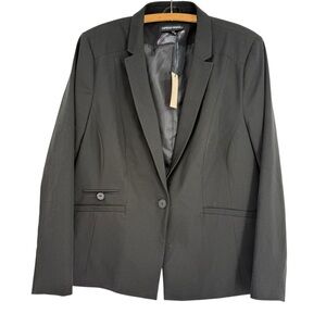 Capsule Blazer Women Size 16 Black NWT One-button Lined Office Career Jacket